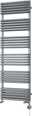 Crossmoor - Silver Dual Fuel Towel Rail H1533mm x W500mm Thermostatic