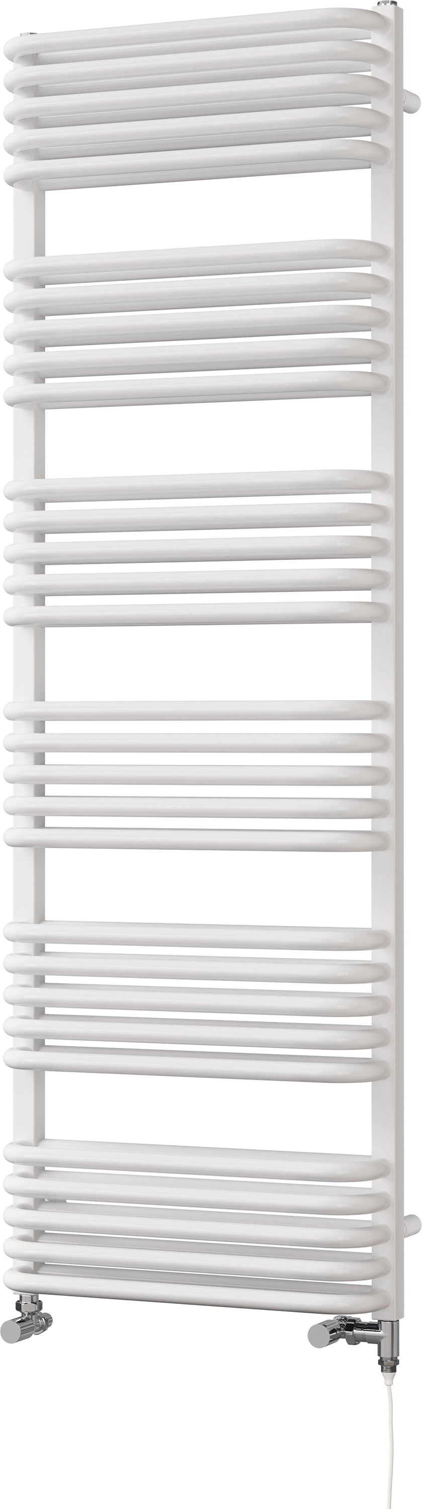 Crossmoor - White Dual Fuel Towel Rail H1533mm x W500mm Standard