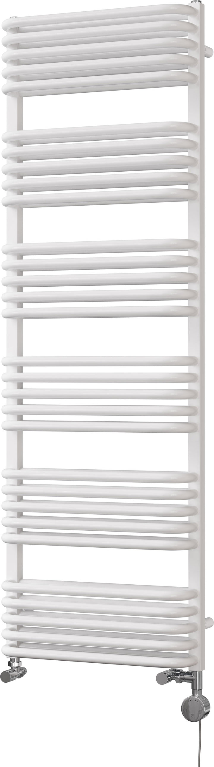 Crossmoor - White Dual Fuel Towel Rail H1533mm x W500mm Thermostatic