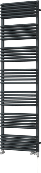 Crossmoor - Anthracite Dual Fuel Towel Rail H1800mm x W500mm Standard
