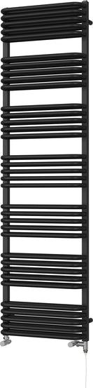 Crossmoor - Black Dual Fuel Towel Rail H1800mm x W500mm Standard