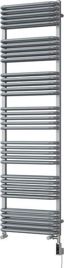 Crossmoor - Silver Dual Fuel Towel Rail H1800mm x W500mm Thermostatic WIFI