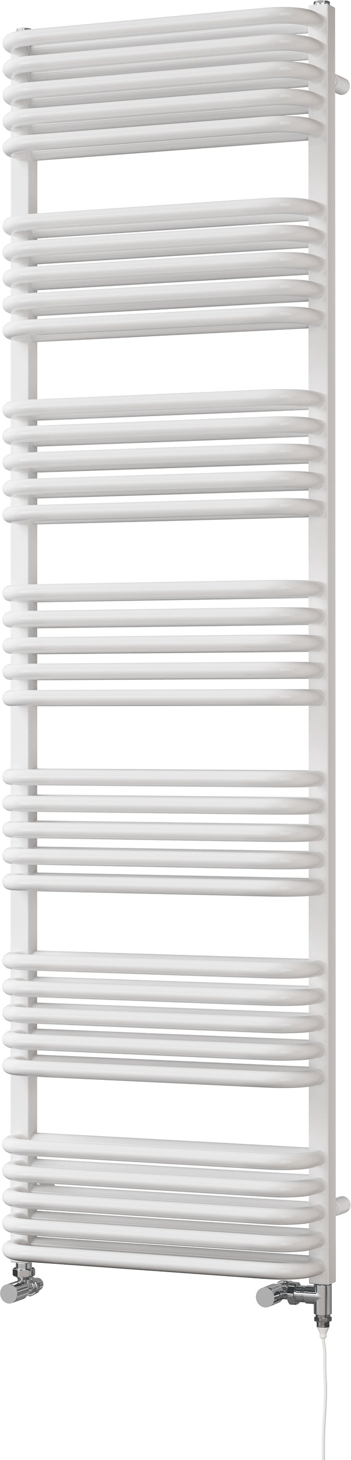 Crossmoor - White Dual Fuel Towel Rail H1800mm x W500mm Standard