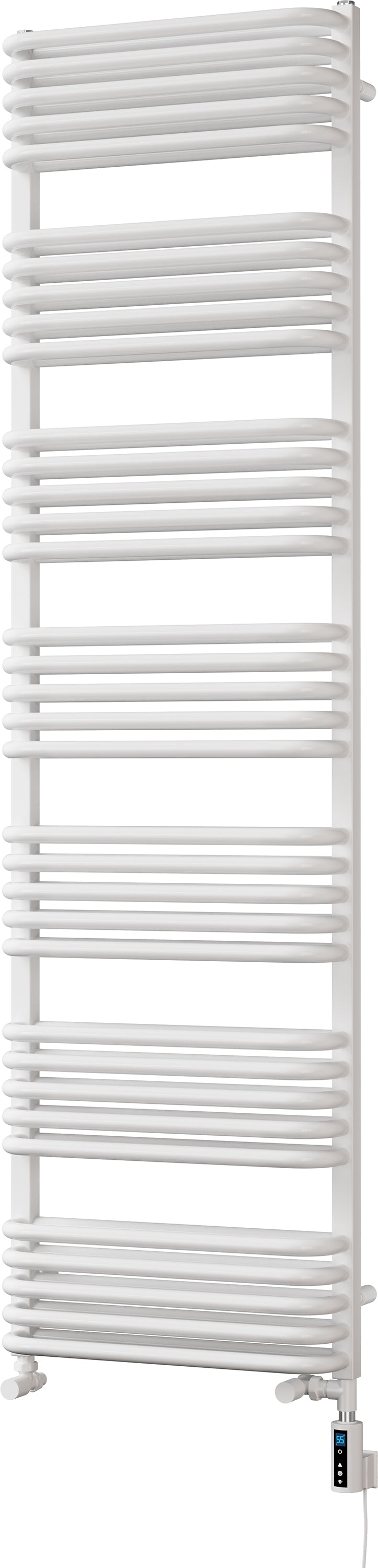 Crossmoor - White Dual Fuel Towel Rail H1800mm x W500mm Thermostatic WIFI