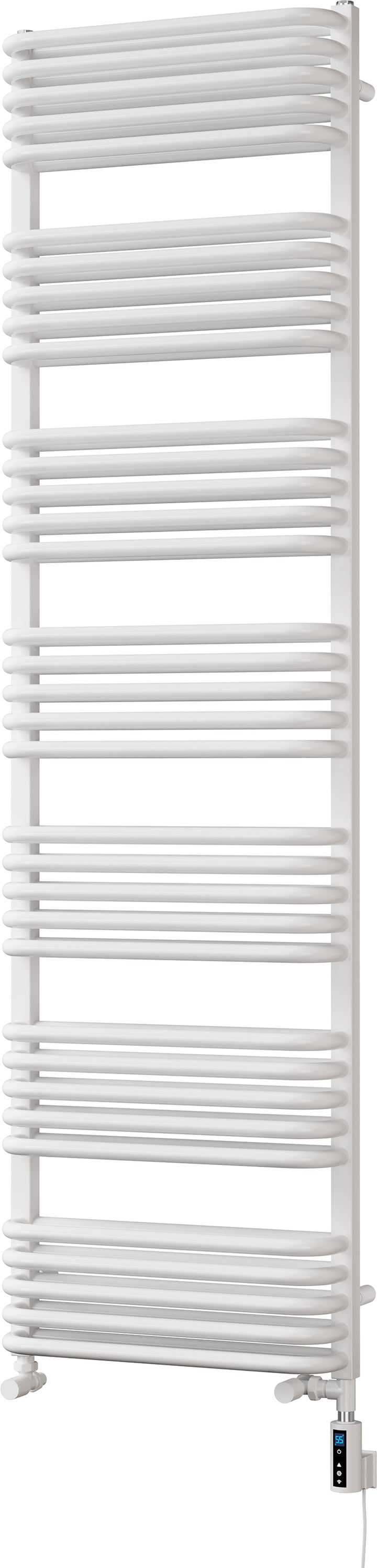 Crossmoor - White Dual Fuel Towel Rail H1800mm x W500mm Thermostatic WIFI