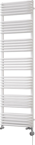 Crossmoor - White Dual Fuel Towel Rail H1800mm x W500mm Thermostatic