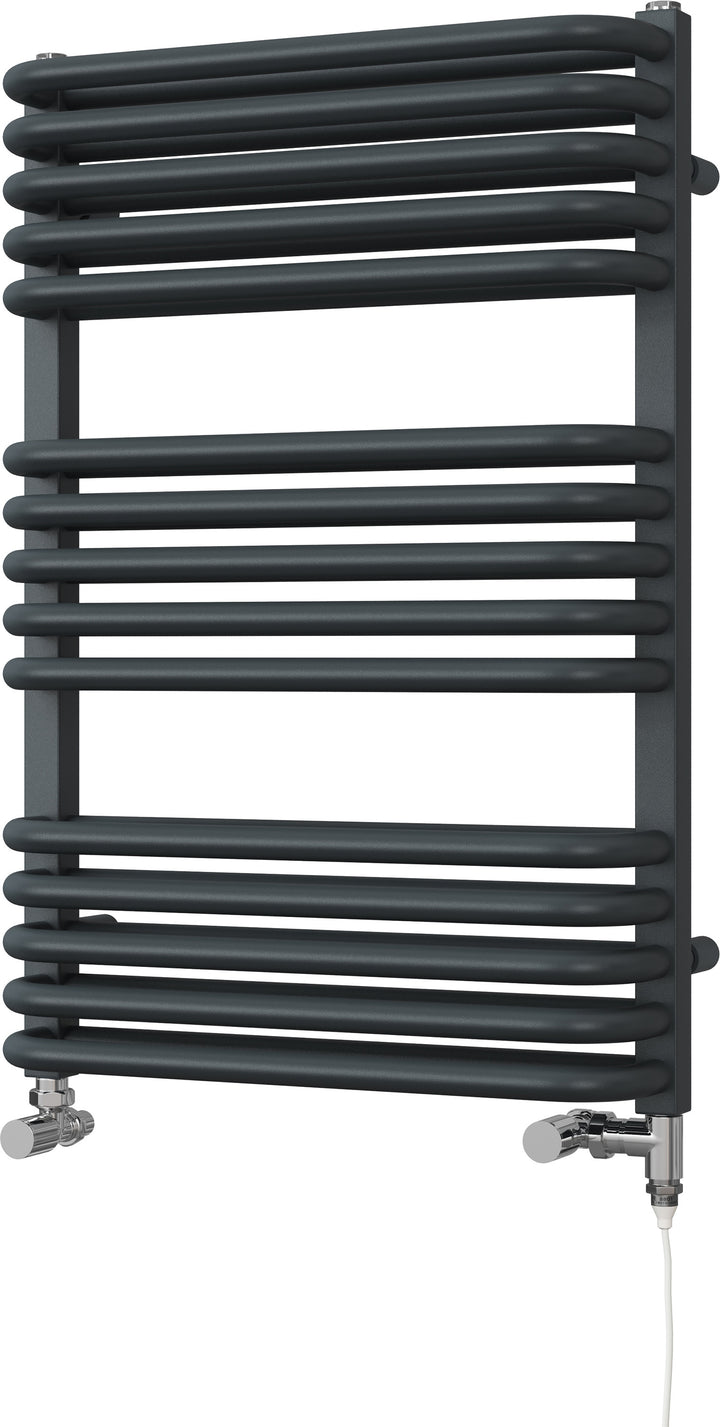 Crossmoor - Anthracite Dual Fuel Towel Rail H736mm x W500mm Standard