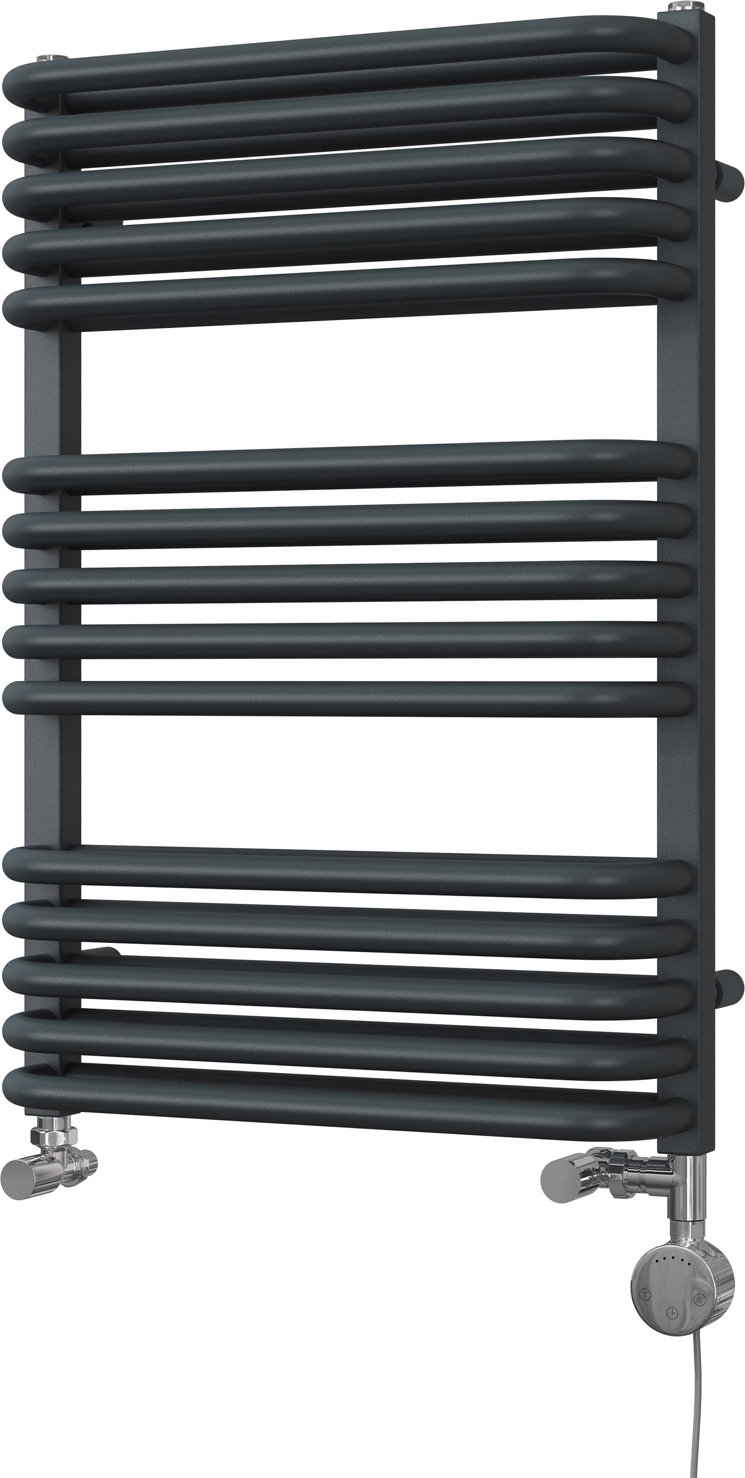 Crossmoor - Anthracite Dual Fuel Towel Rail H736mm x W500mm Thermostatic