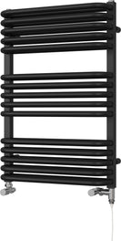 Crossmoor - Black Dual Fuel Towel Rail H736mm x W500mm Standard