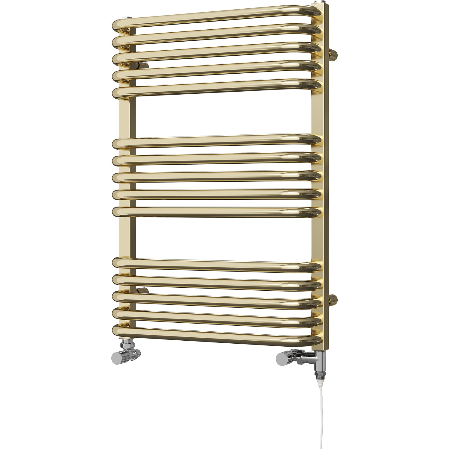 Crossmoor - Polished Gold Dual Fuel Towel Rail H736mm x W500mm Standard