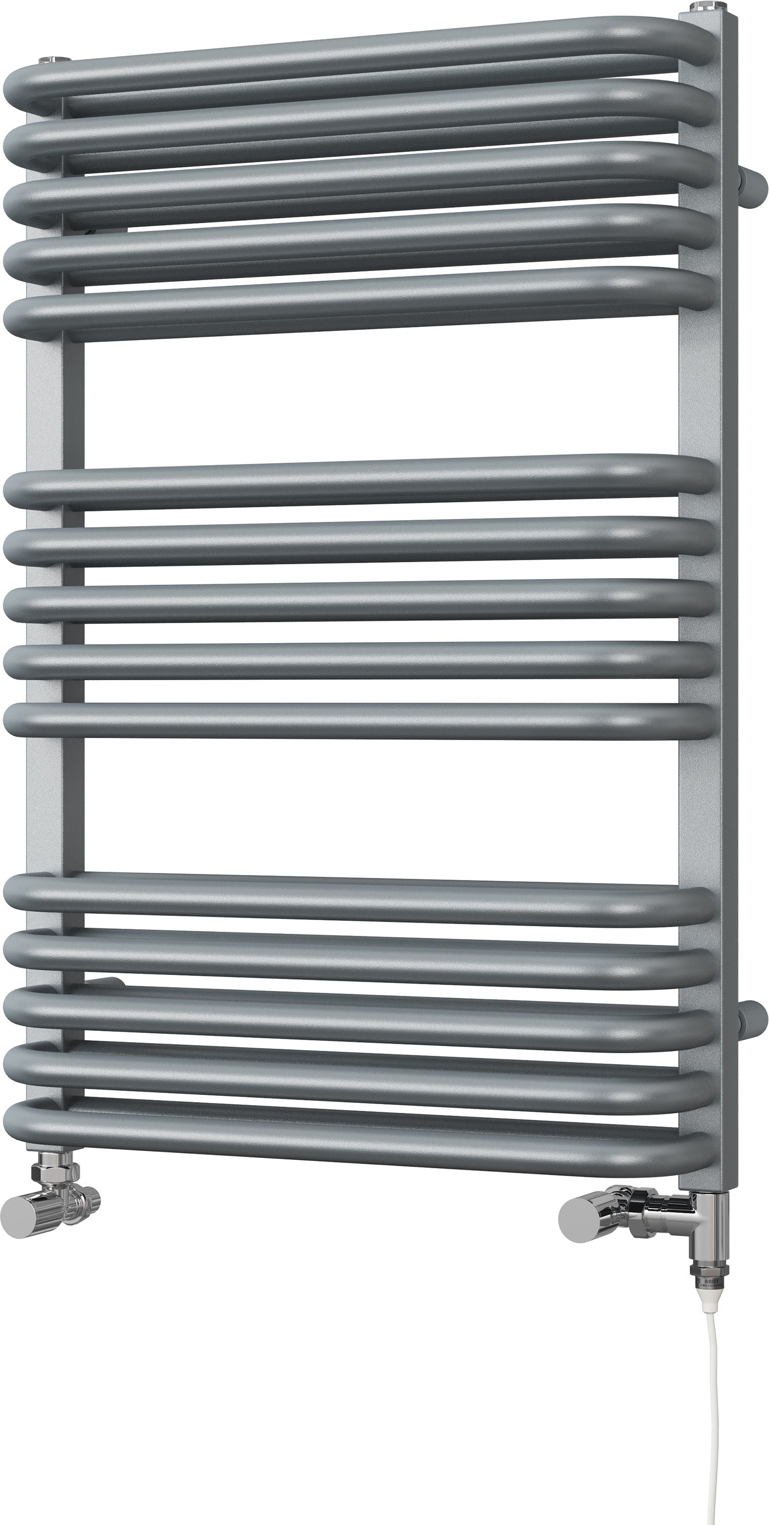 Crossmoor - Silver Dual Fuel Towel Rail H736mm x W500mm Standard