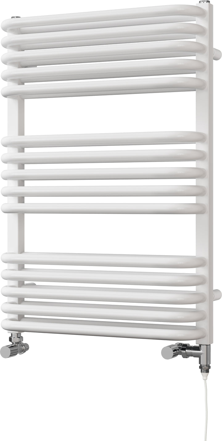 Crossmoor - White Dual Fuel Towel Rail H736mm x W500mm Standard