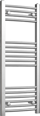 Dalby - Chrome Heated Towel Rail - H1000mm x W400mm - Curved