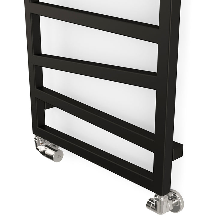 Zig Zag - Black Towel Radiator - H1070mm x W500mm