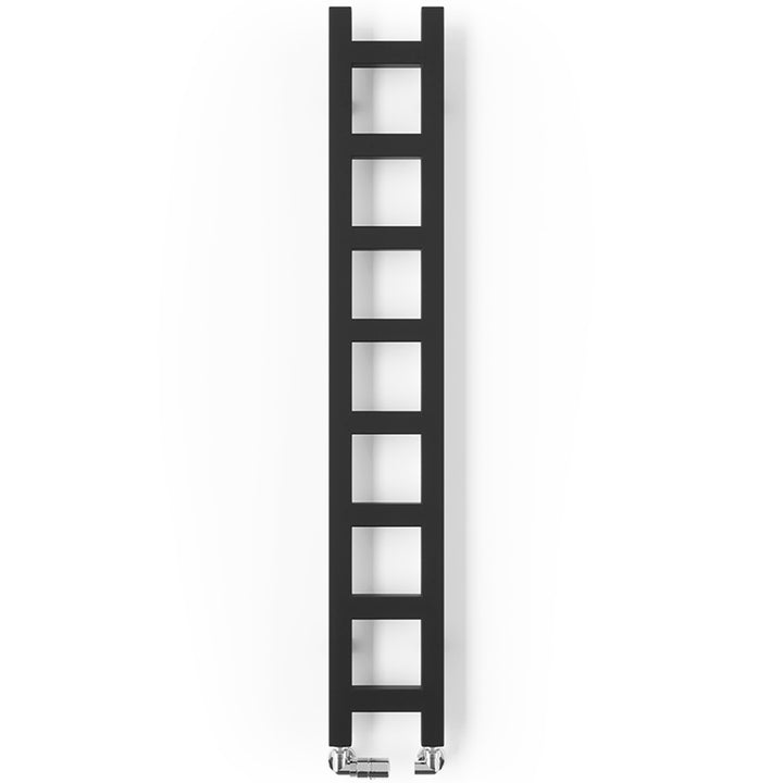 Easy - Black Towel Radiator - H1280mm x W200mm