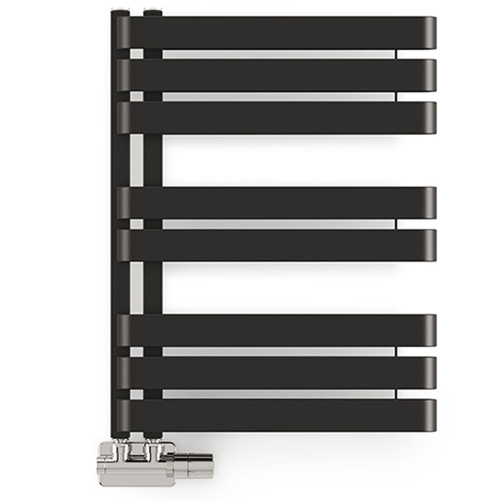 Warp S - Black Towel Radiator - H655mm x W500mm