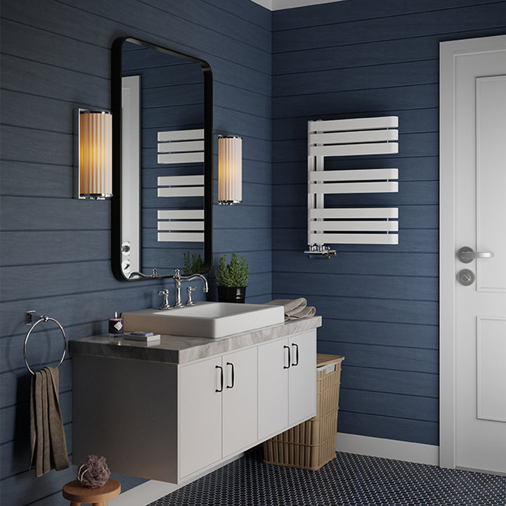 Warp S - White Towel Radiator - H655mm x W500mm