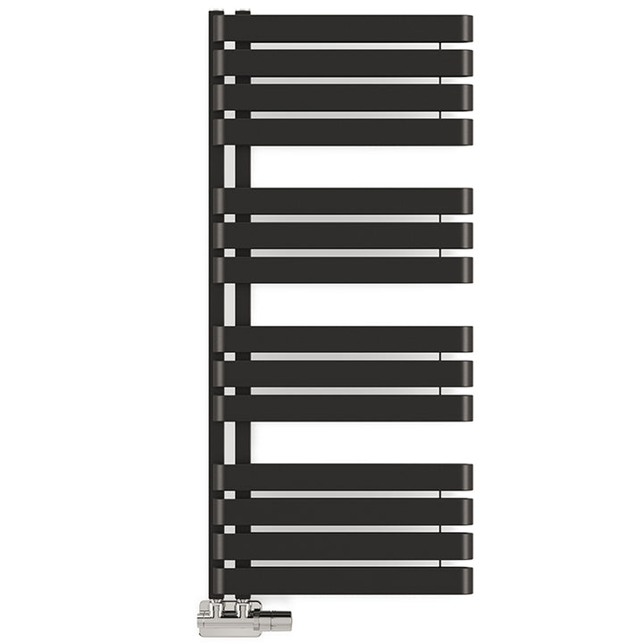 Warp S - Black Towel Radiator - H1110mm x W500mm