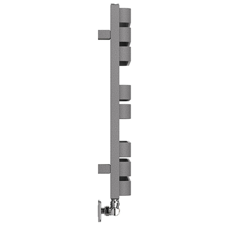 Warp S - Salt & Pepper Towel Radiator - H655mm x W500mm