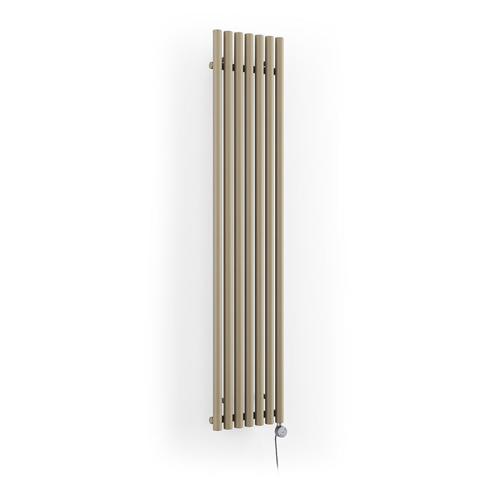 Rolo-Room - Quartz Mocha Vertical Electric Radiator H1800mm x W370mm 800w Thermostatic