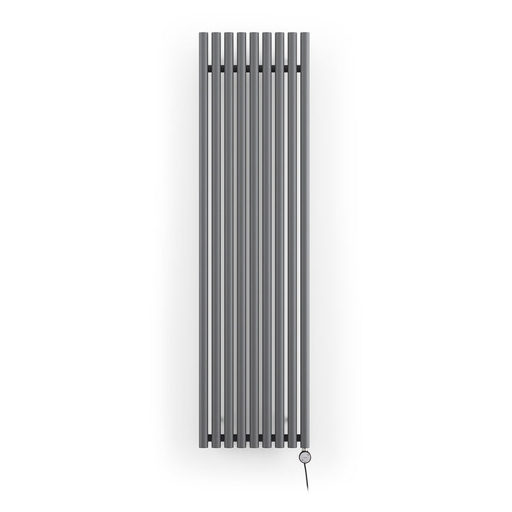 Rolo-Room - Modern Grey Vertical Electric Radiator H1800mm x W480mm 1000w Thermostatic