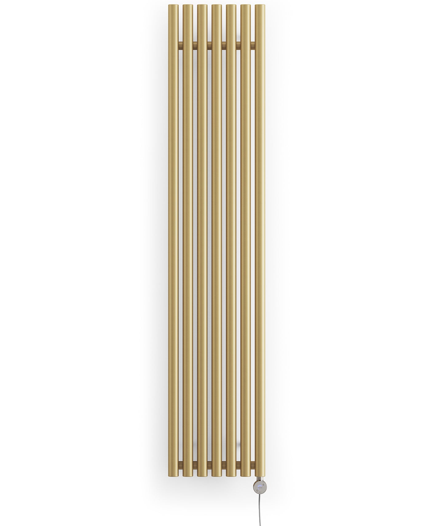 Rolo-Room - Brass Vertical Electric Radiator H1800mm x W370mm 800w Thermostatic