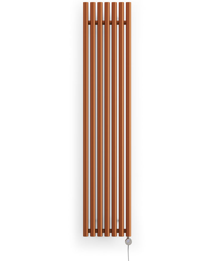 Rolo-Room - Copper Vertical Electric Radiator H1800mm x W370mm 800w Thermostatic