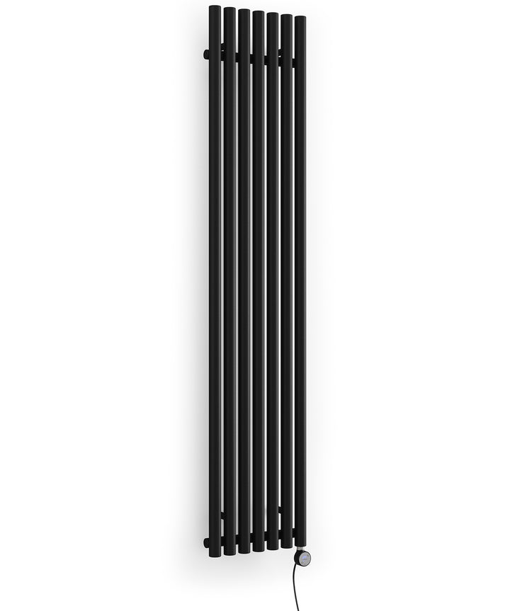 Rolo-Room - Black Vertical Electric Radiator H1800mm x W370mm 800w Thermostatic