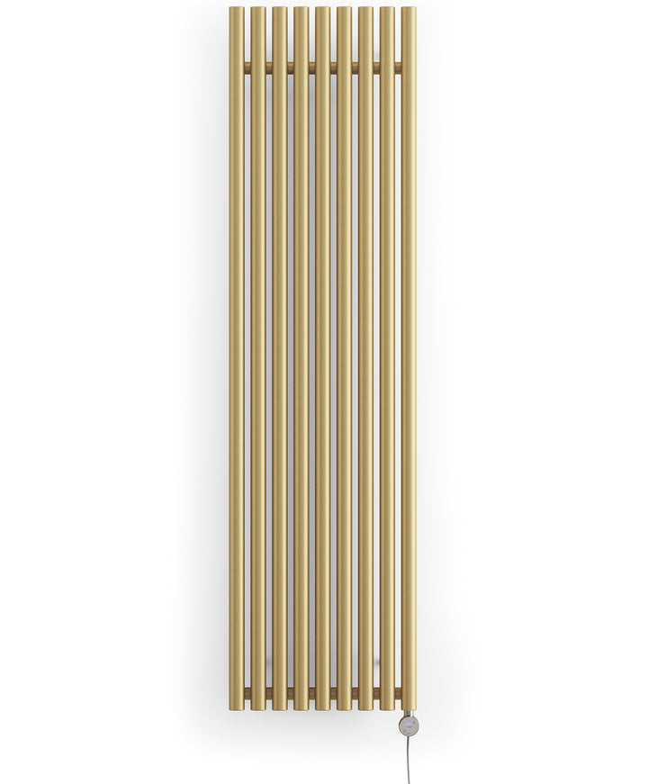 Rolo-Room - Brass Vertical Electric Radiator H1800mm x W480mm 1000w Thermostatic