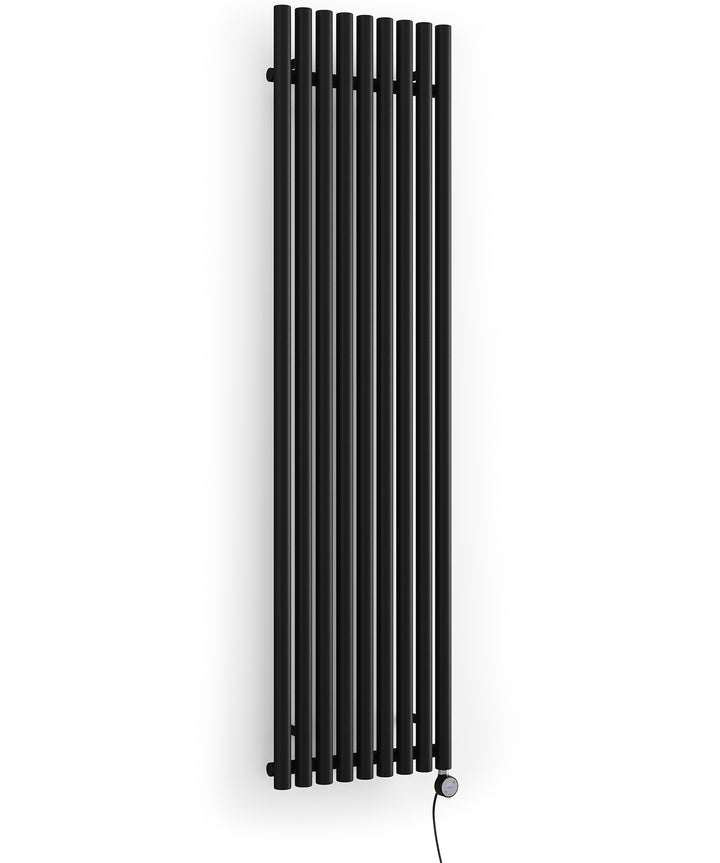 Rolo-Room - Black Vertical Electric Radiator H1800mm x W480mm 1000w Thermostatic