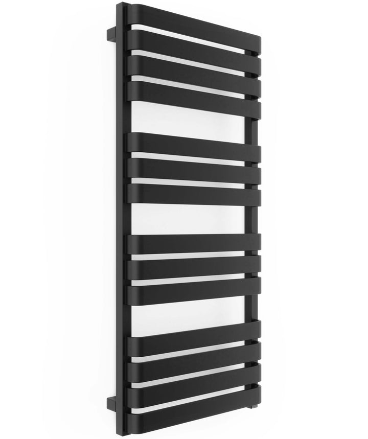 Warp T One - Black Electric Towel Rail H1110mm x W500mm 600w Thermostatic