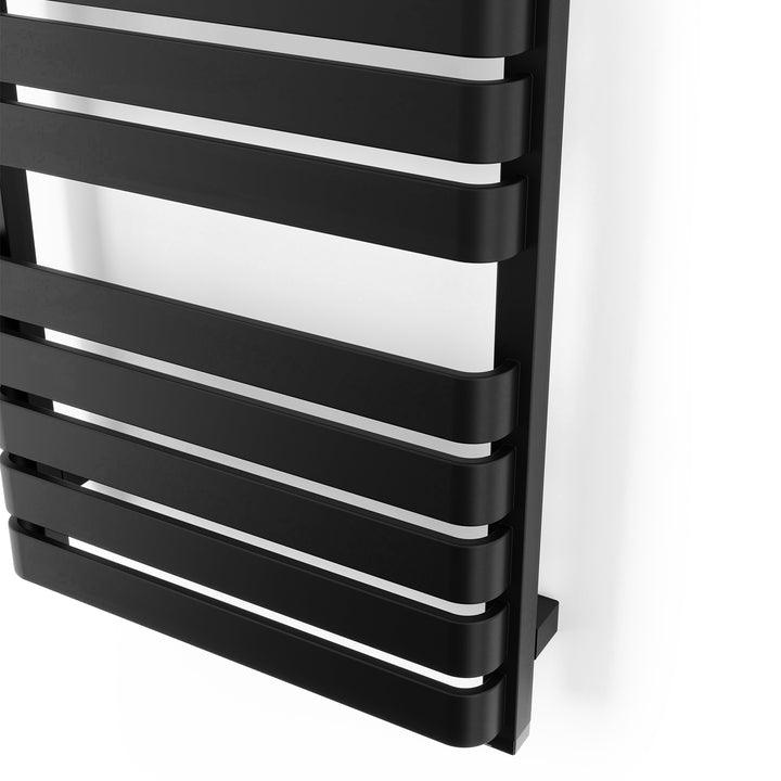 Warp T One - Black Electric Towel Rail H1695mm x W500mm 800w Thermostatic