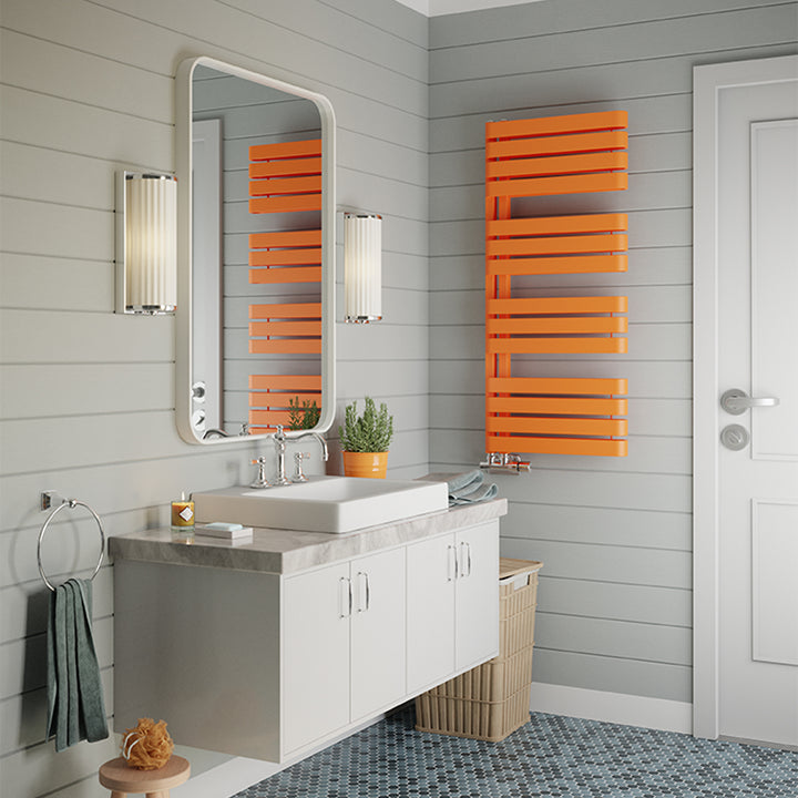 Warp S - Orange Towel Radiator - H1110mm x W500mm