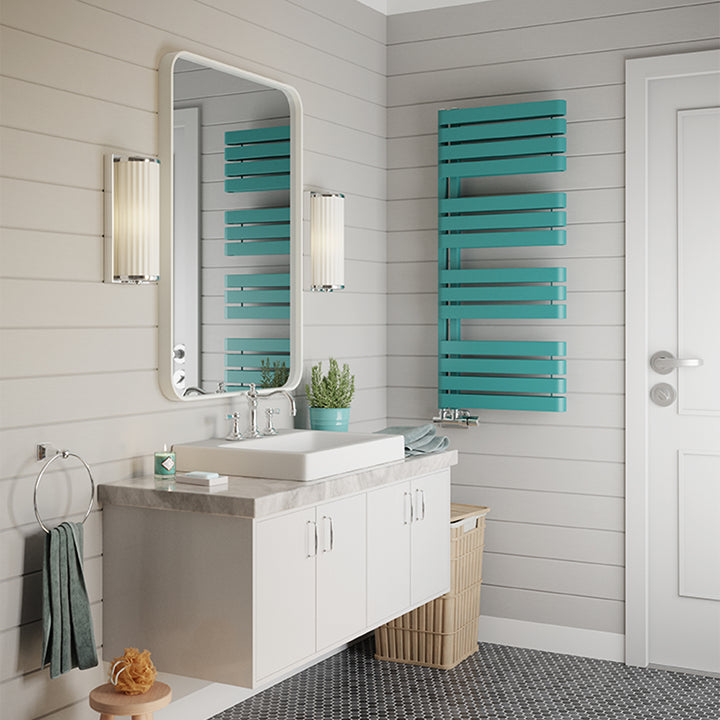 Warp S - Teal Towel Radiator - H1110mm x W500mm