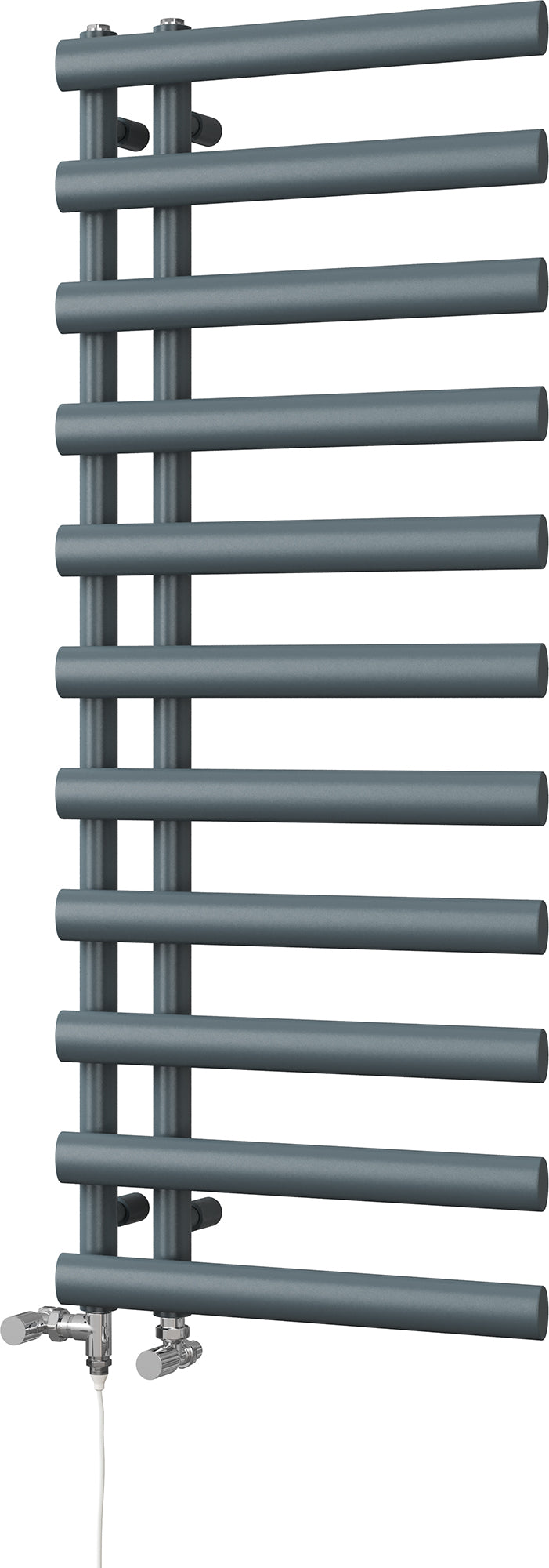 Elyan - Anthracite Dual Fuel Towel Rail H1238mm x W500mm Standard