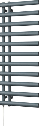 Elyan - Anthracite Electric Towel Rail H1238mm x W500mm 400w Standard