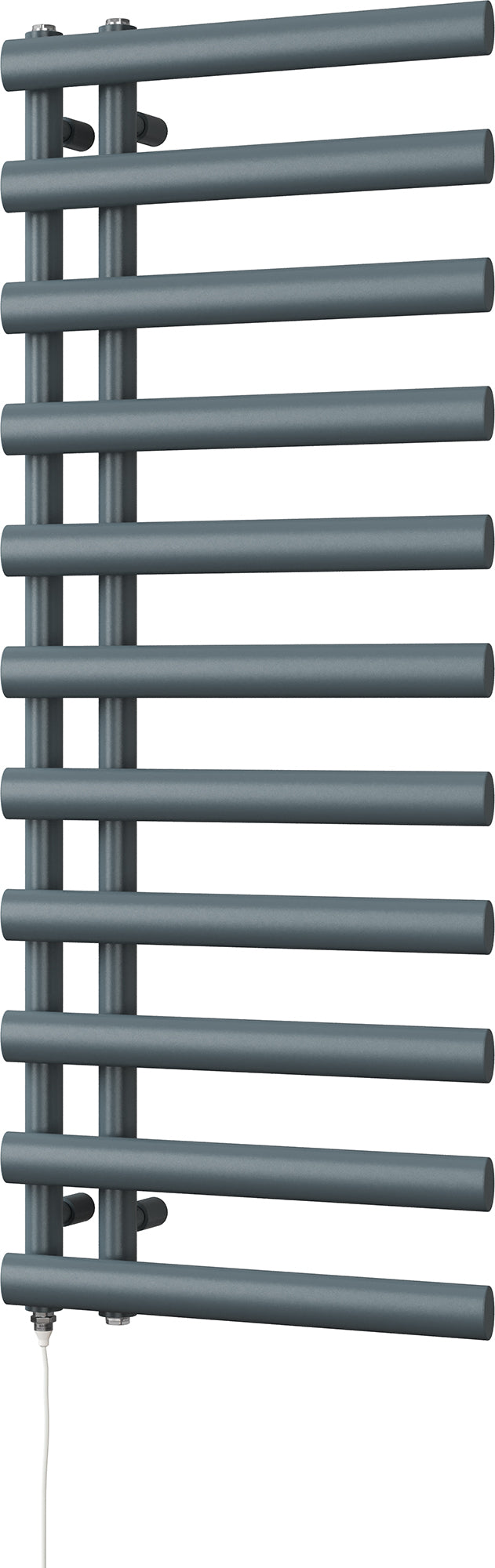 Elyan - Anthracite Electric Towel Rail H1238mm x W500mm 400w Standard