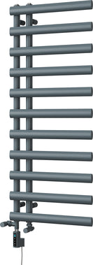 Elyan - Anthracite Dual Fuel Towel Rail H1238mm x W500mm Thermostatic WIFI