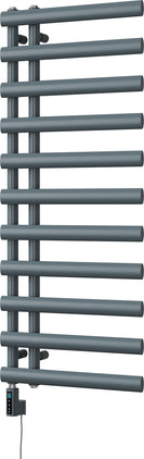 Elyan - Anthracite Electric Towel Rail H1238mm x W500mm 500w Thermostatic WIFI