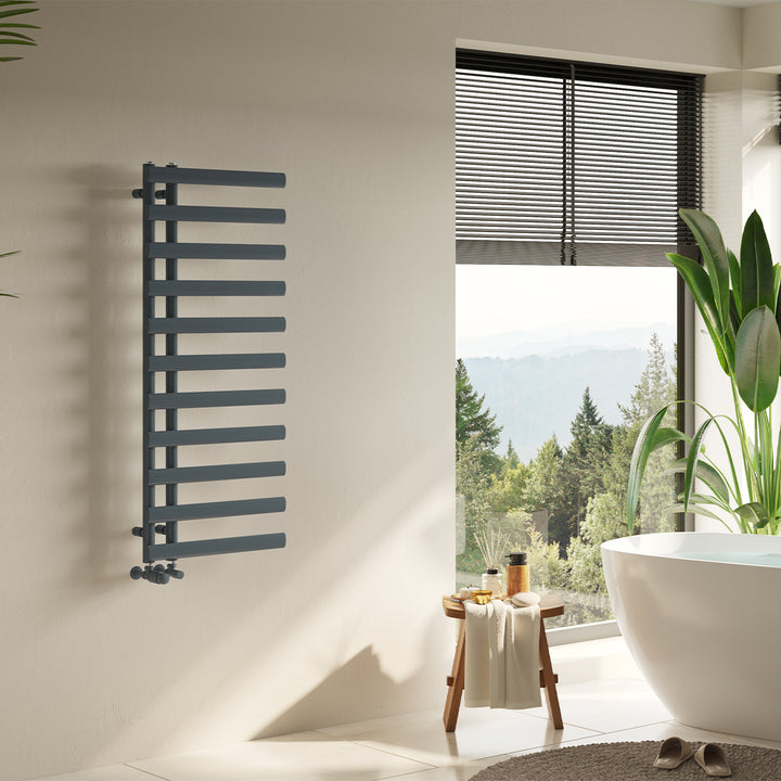 Elyan - Anthracite Towel Radiator - H1238mm x W500mm