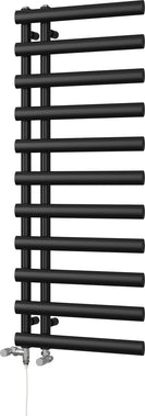 Elyan - Black Dual Fuel Towel Rail H1238mm x W500mm Standard