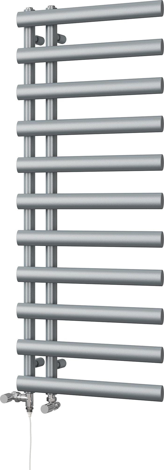 Elyan - Silver Dual Fuel Towel Rail H1238mm x W500mm Standard