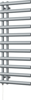 Elyan - Silver Electric Towel Rail H1238mm x W500mm 500w Standard