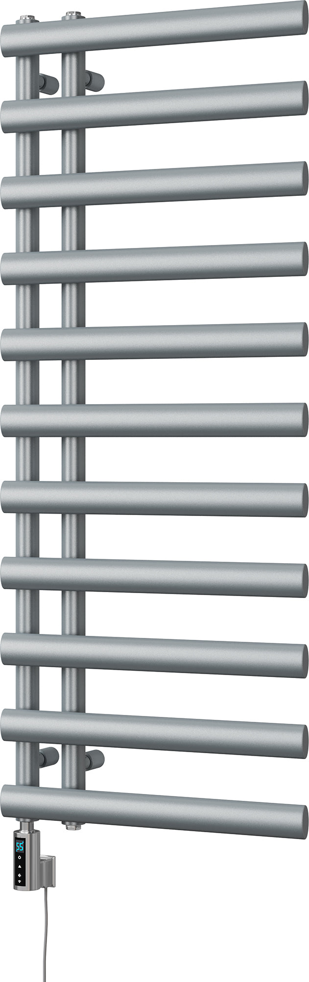 Elyan - Silver Electric Towel Rail H1238mm x W500mm 600w Thermostatic WIFI