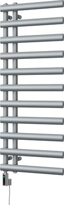 Elyan - Silver Electric Towel Rail H1238mm x W500mm 500w Thermostatic WIFI
