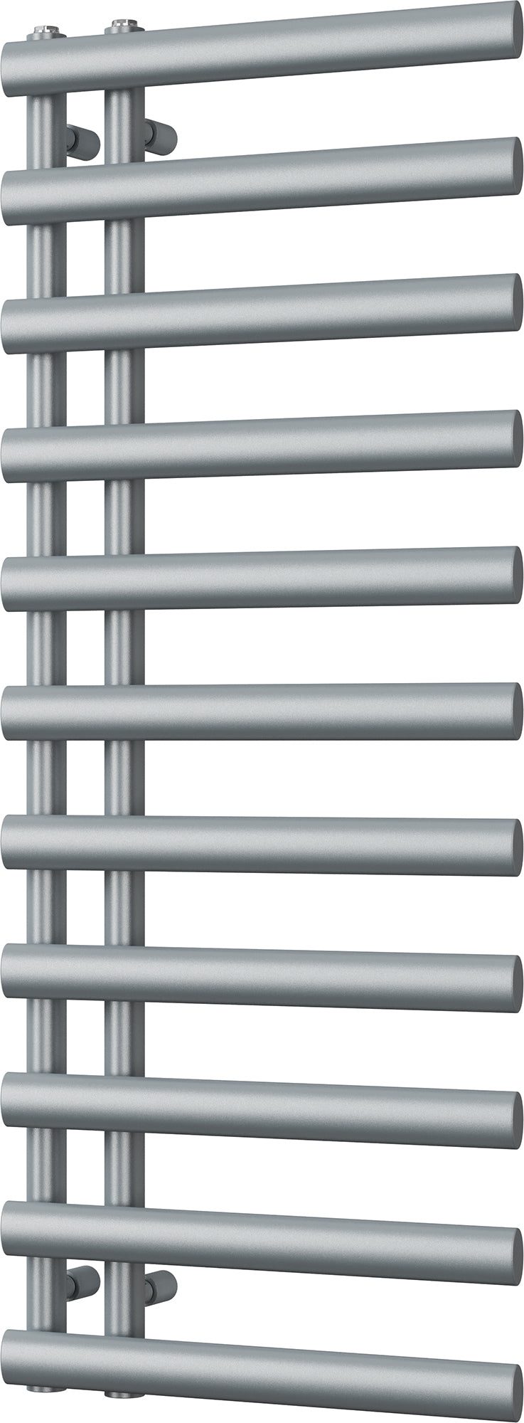 Metallic Silver Radiators Silver Towel Radiator - H1238mm x W500mm - Elyan | UK Radiators