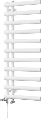 Elyan - White Dual Fuel Towel Rail H1238mm x W500mm Standard