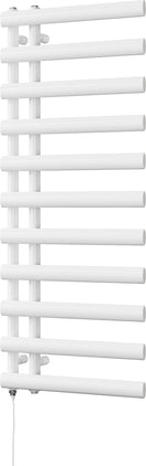 Elyan - White Electric Towel Rail H1238mm x W500mm 400w Standard
