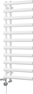 Elyan - White Dual Fuel Towel Rail H1238mm x W500mm Thermostatic