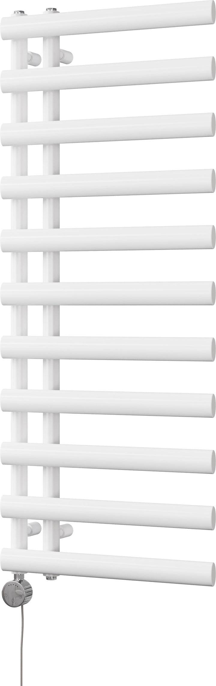 Elyan - White Electric Towel Rail H1238mm x W500mm 600w Thermostatic